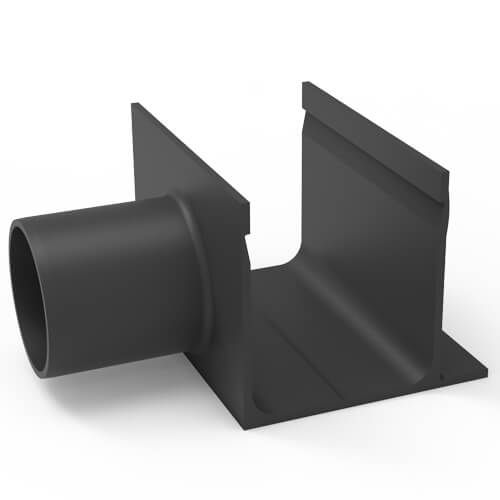 A union bracket with an outlet at the front of Ø 50 mm (suitable for type 65x100).