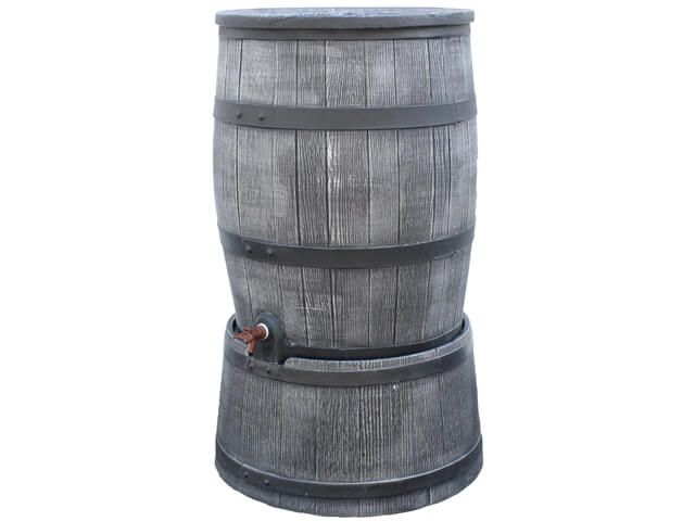 Plastic water butt Roto anthracite 120 litres with stand.