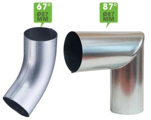 Offset bends zinc | Ø 87 mm