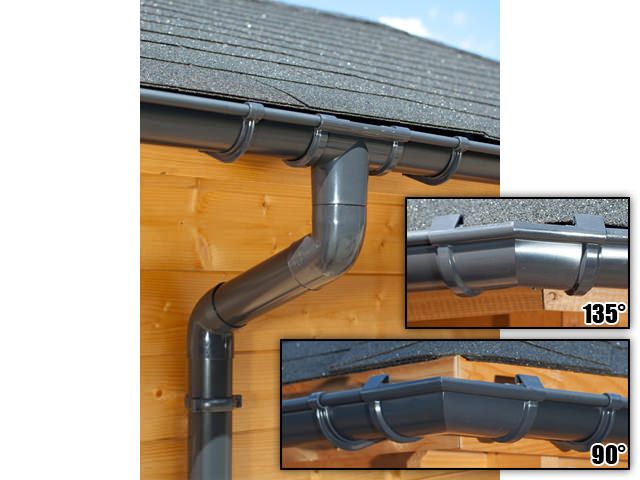 Guttering in colour anthracite (GD16)