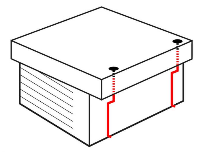 PVC Flat roof set | anthracite | Ø 60 mm | double