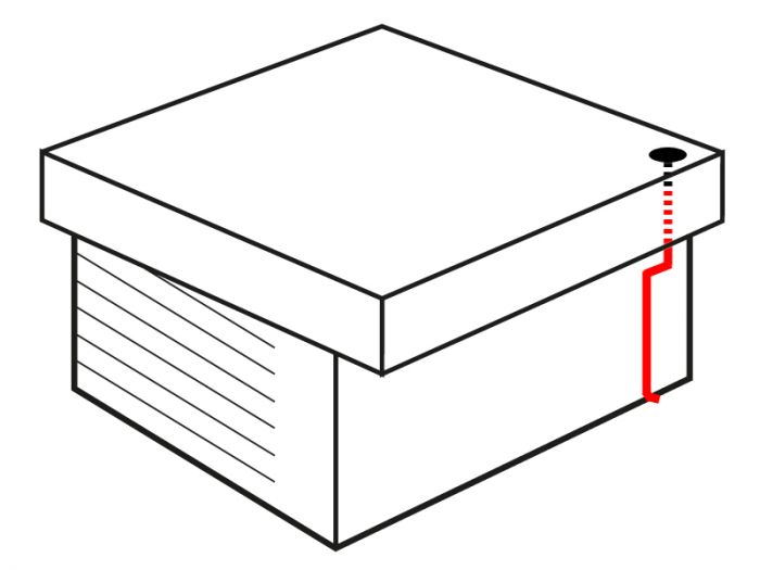 PVC Flat roof set | anthracite | Ø 60 mm | single