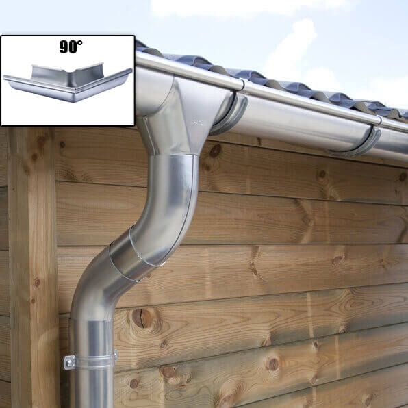 Zinc guttering (titanium zinc).