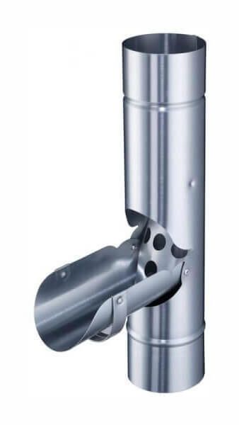 Water butt/ downpipe valve | titanium zinc | Ø87 mm 